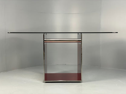 Italian Glass Dining Table By Gabriele Buratti For Acerbis Modern EB11492  MWOO3