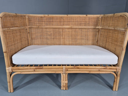 Vintage Rattan Two Seat Sofa 1970s Style Retro  EB11220 VBER15