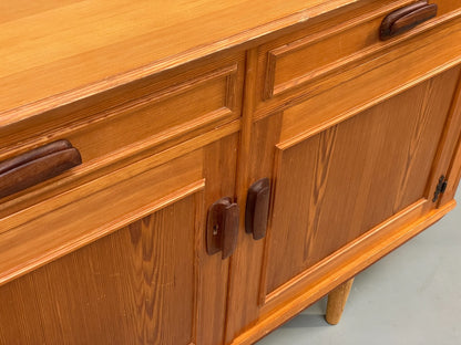 Vintage Pine Sideboard With Teak Handles Retro Unique Design EB9427 MWOO - UKDK FURNITURE