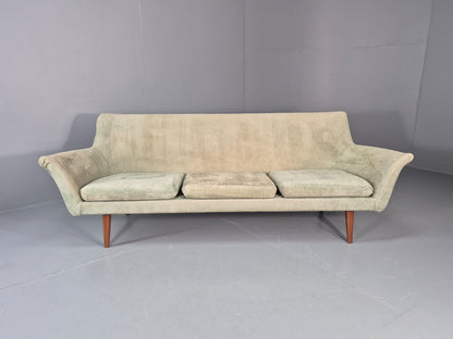 Three Seat Midcentury Sofa 1960s Sweden Teak Legs Retro EB11081 M3SS6