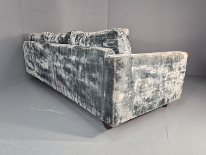 Huge 4 Seater Settee Turquoise Velvet ex Hotel Modern Design Retro EB11608 M4SS18