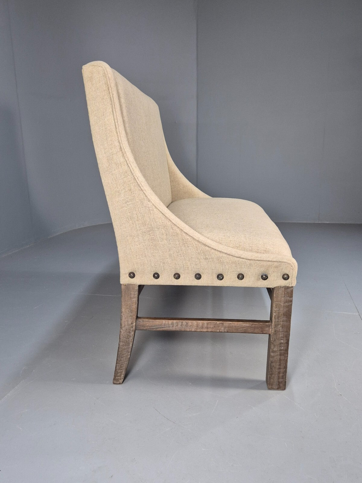 Vintage Danish 2 Seat Sofa Classic Antique Style Modern Cream Wool EB9587 V2SS - UKDK FURNITURE