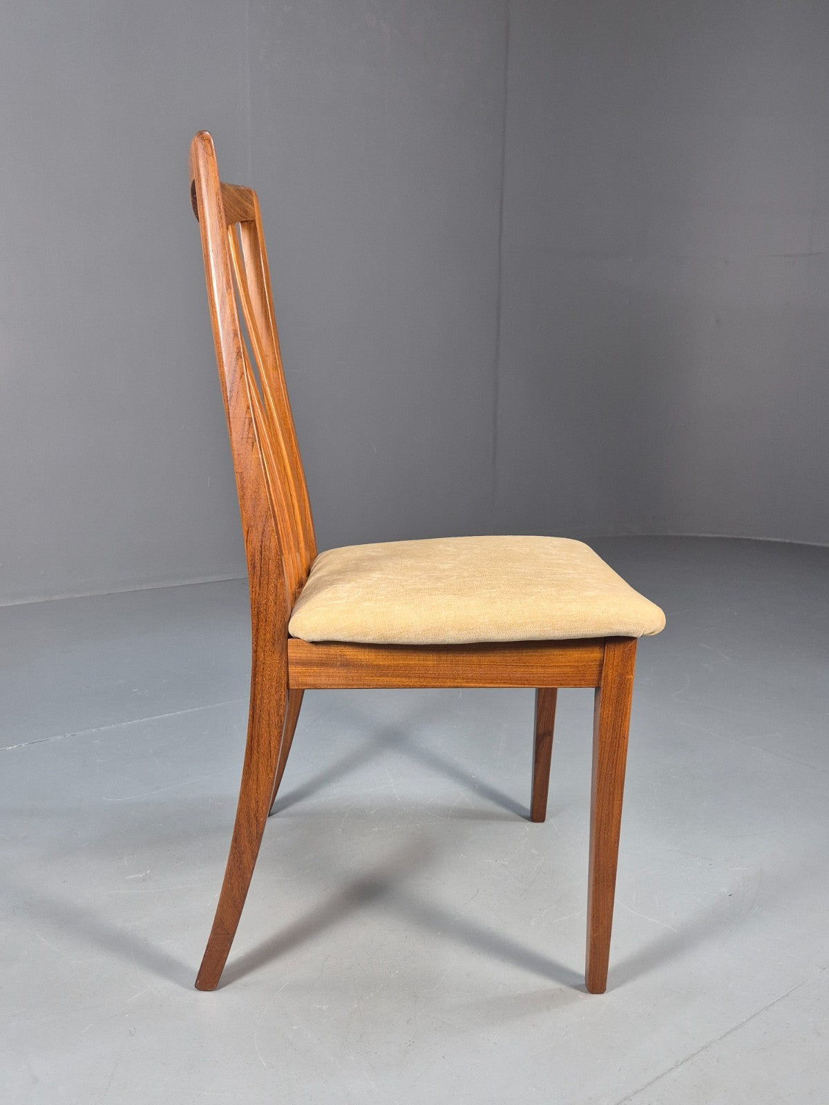 Vintage G Plan Fresco Dining Chairs 4 Teak Cream Seats 1970s Retro EB10206 MDIN10