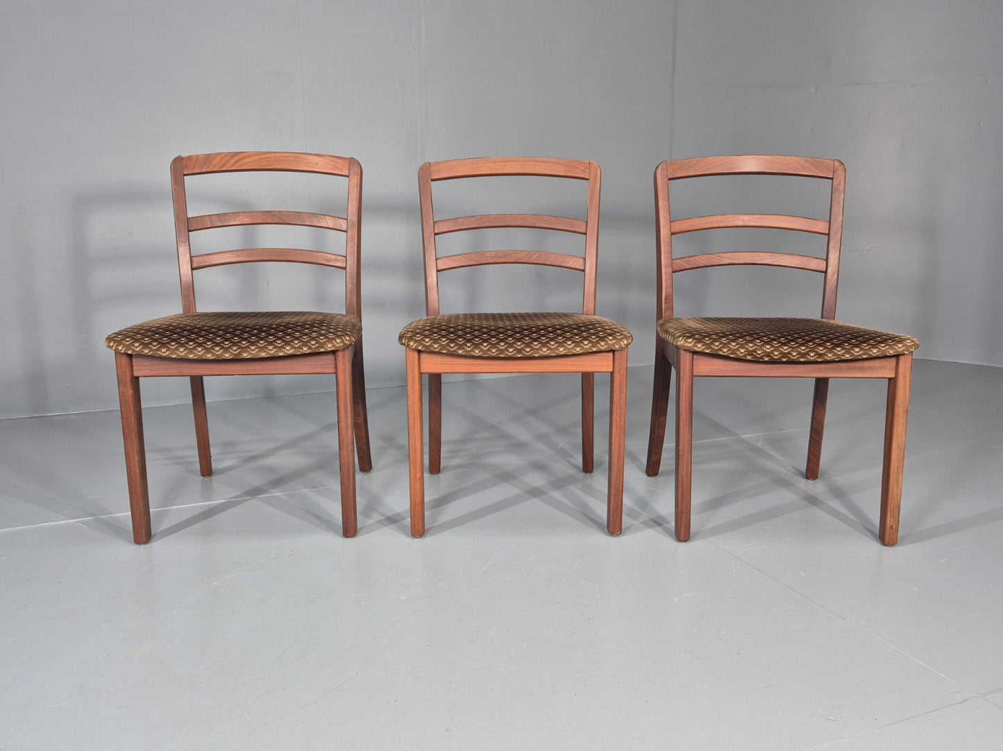 3 G Plan Dining Chairs Teak Frame Original Upholstery 1970s Retro  EB11573 MDIN3