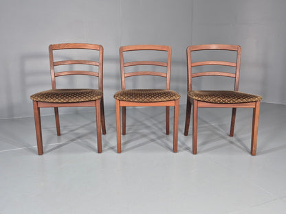 3 G Plan Dining Chairs Teak Frame Original Upholstery 1970s Retro  EB11573 MDIN3