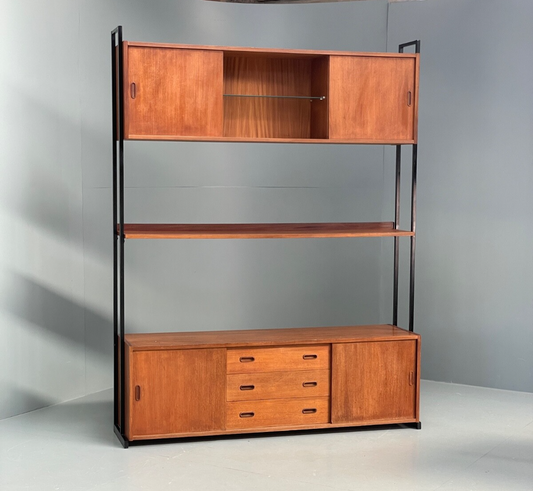 Vintage Modular Teak Wall Unit By Interflex 1960s Retro Drawers EB9822 MWOO - UKDK FURNITURE