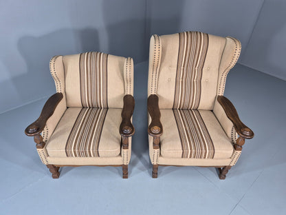 2 Retro Lounge Chairs Danish 1970s Design Kjaernulf Stylings  EB10781 VCLO2