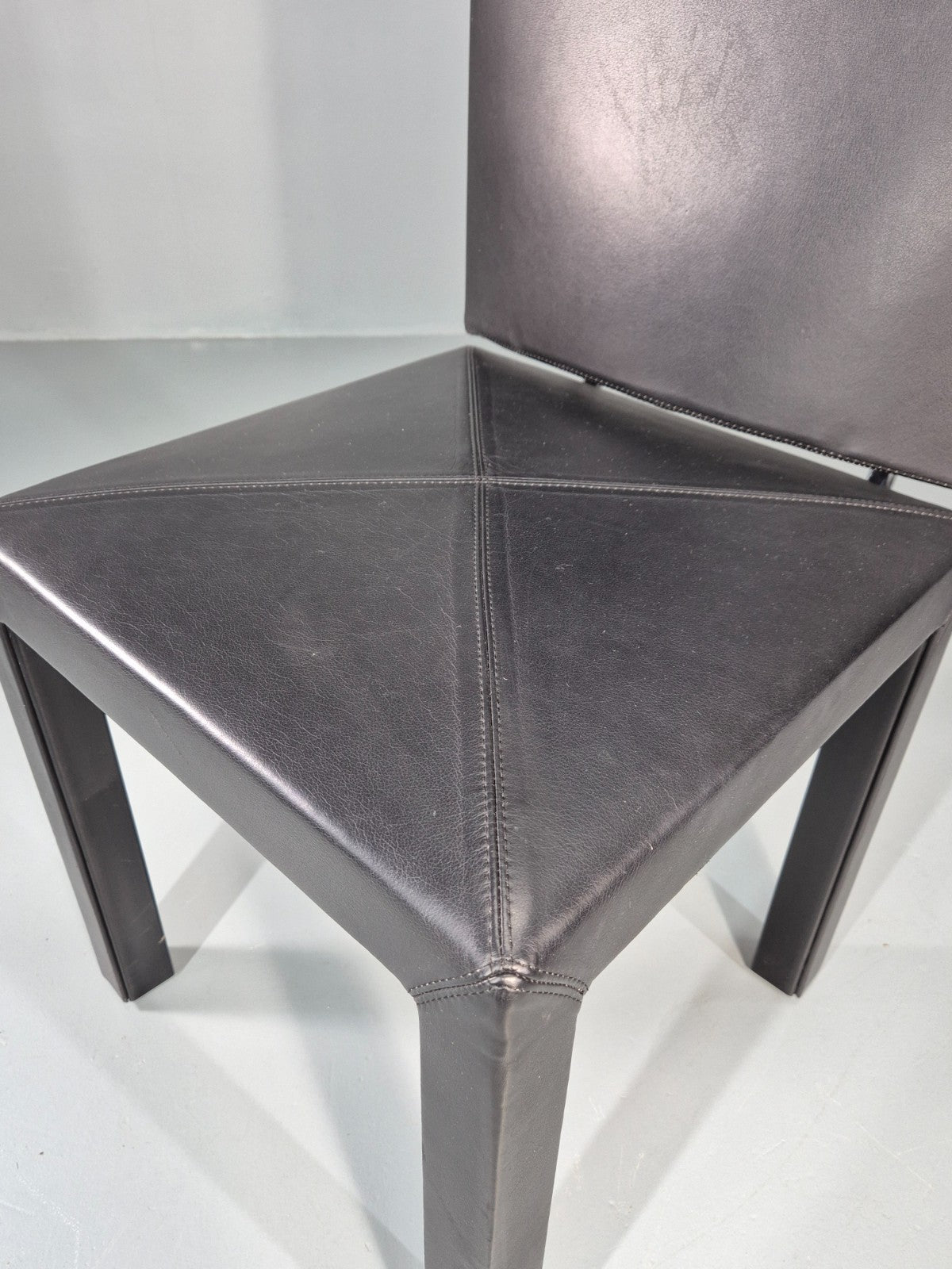 10 B&B Italia Chairs Black Leather Paolo Piva Arcalla Arcadia Range EB11470 MDIN14