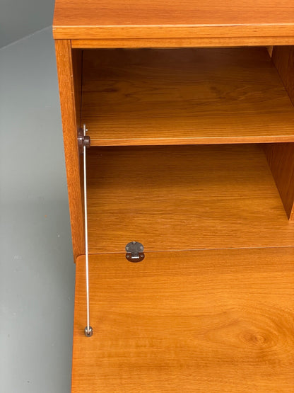 Vintage Teak Media Unit Drop Door Cabinet By Beaver & Tapley EB9743 MWOO - UKDK FURNITURE