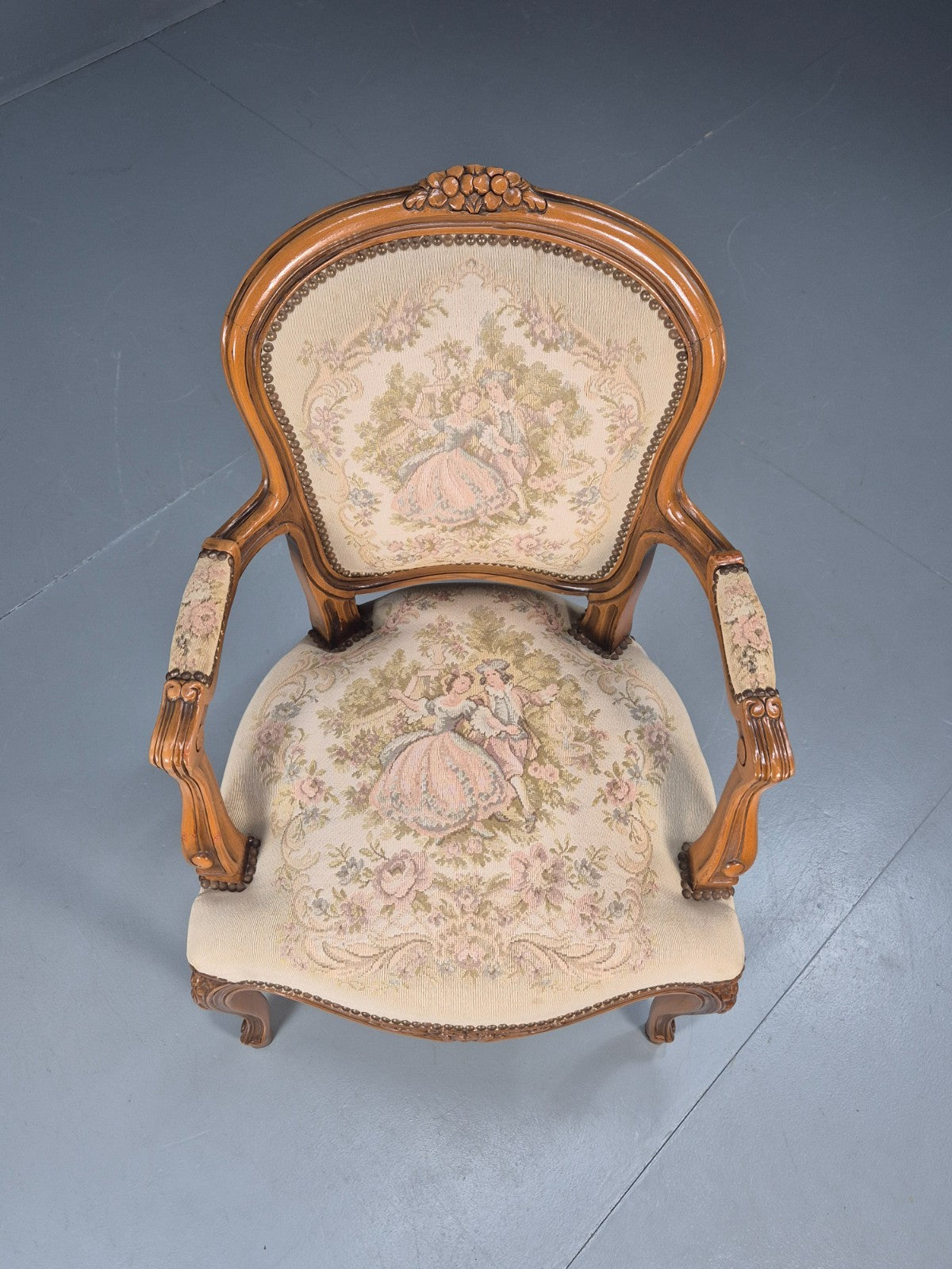 Vintage Rococo Lounge Chair 1960s Danish Retro Repro EB10734 VCLO2