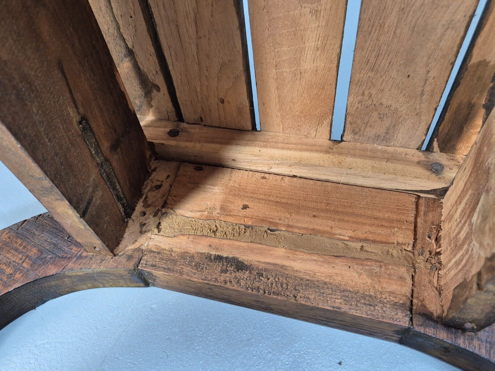 VIntage Reproduction Window Seat Hardwood Regency Style Primitive EB8956 VWOO - UKDK FURNITURE