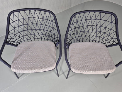 2 Pedrali Panarea 3679 Chairs Blue and Grey Modern Design EB11429 MNOR8