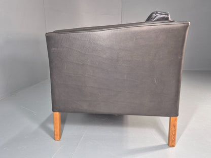 Vintage Danish Two Seater Leather Sofa Quality Feather Filled Retro EB11635 M2SS17
