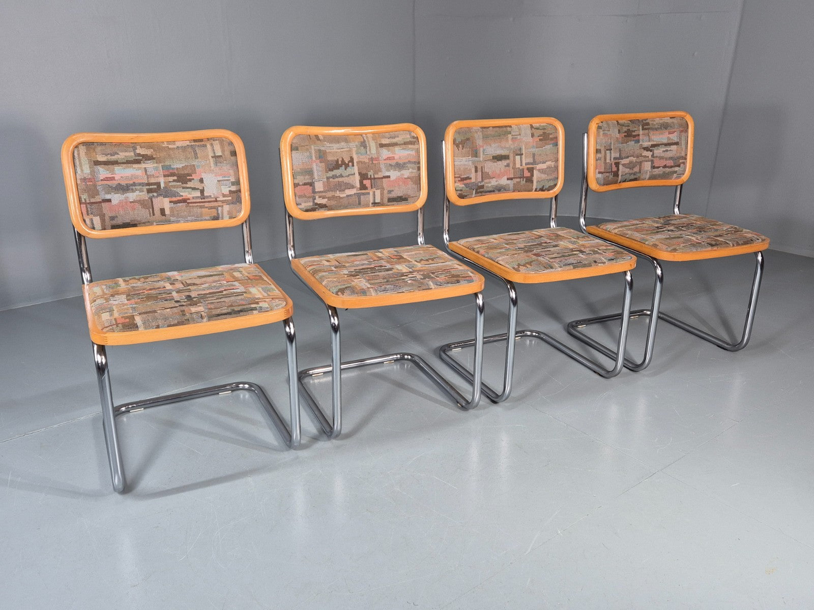 4 Cesca Dining Chairs Marcel Breuer Bauhaus Classic 1980s Retro EB11252 VDIN1