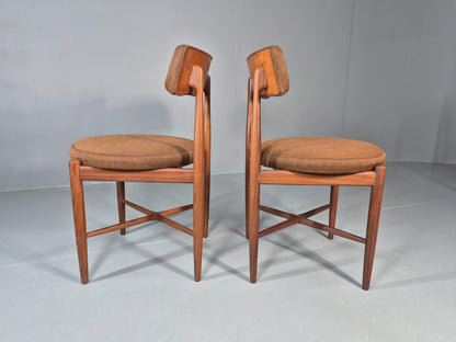 6 G Plan Round Seat Dining Chairs 1970s Retro MCM Original Fabric EB11613 MDIN8