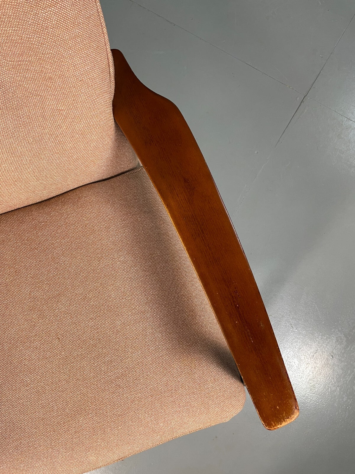 Vintage Lounge Chair Beech Frame Pink Parker Knoll Retro MCM EB6977 MNOR3