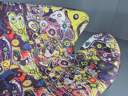 2 Seater Rocking Sofa by Sinnerup Denmark Abstract Colourful Cover EB11369 M2SS2