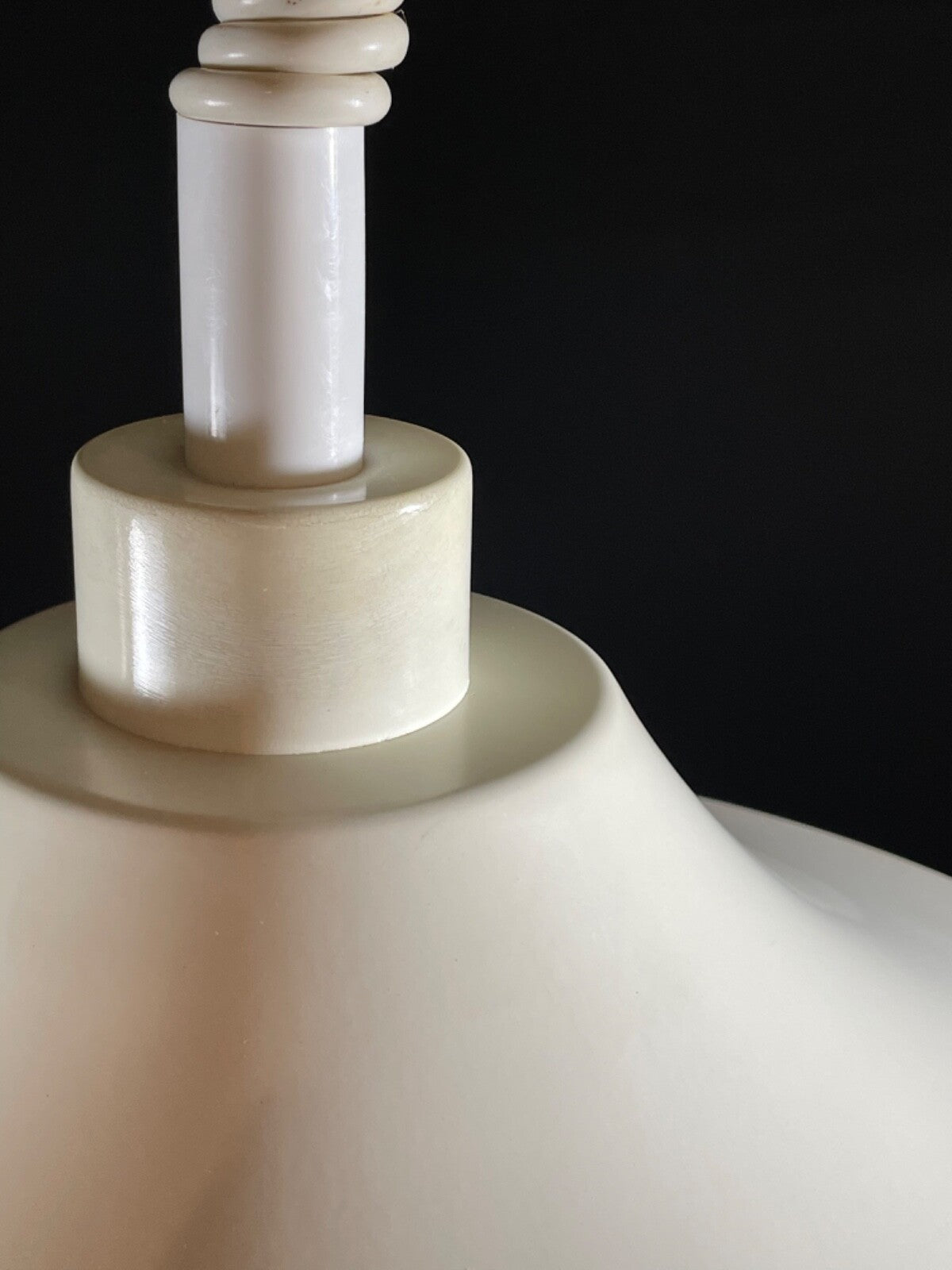 Mid Century Pendant Light Danish White Aluminium Pleated MCM Retro EB5087 LCLW11