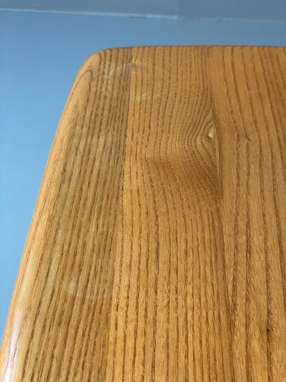 Vintage Ercol Side Table - Solid Light Elm Magazine Rack Country EB10978 MWOO7