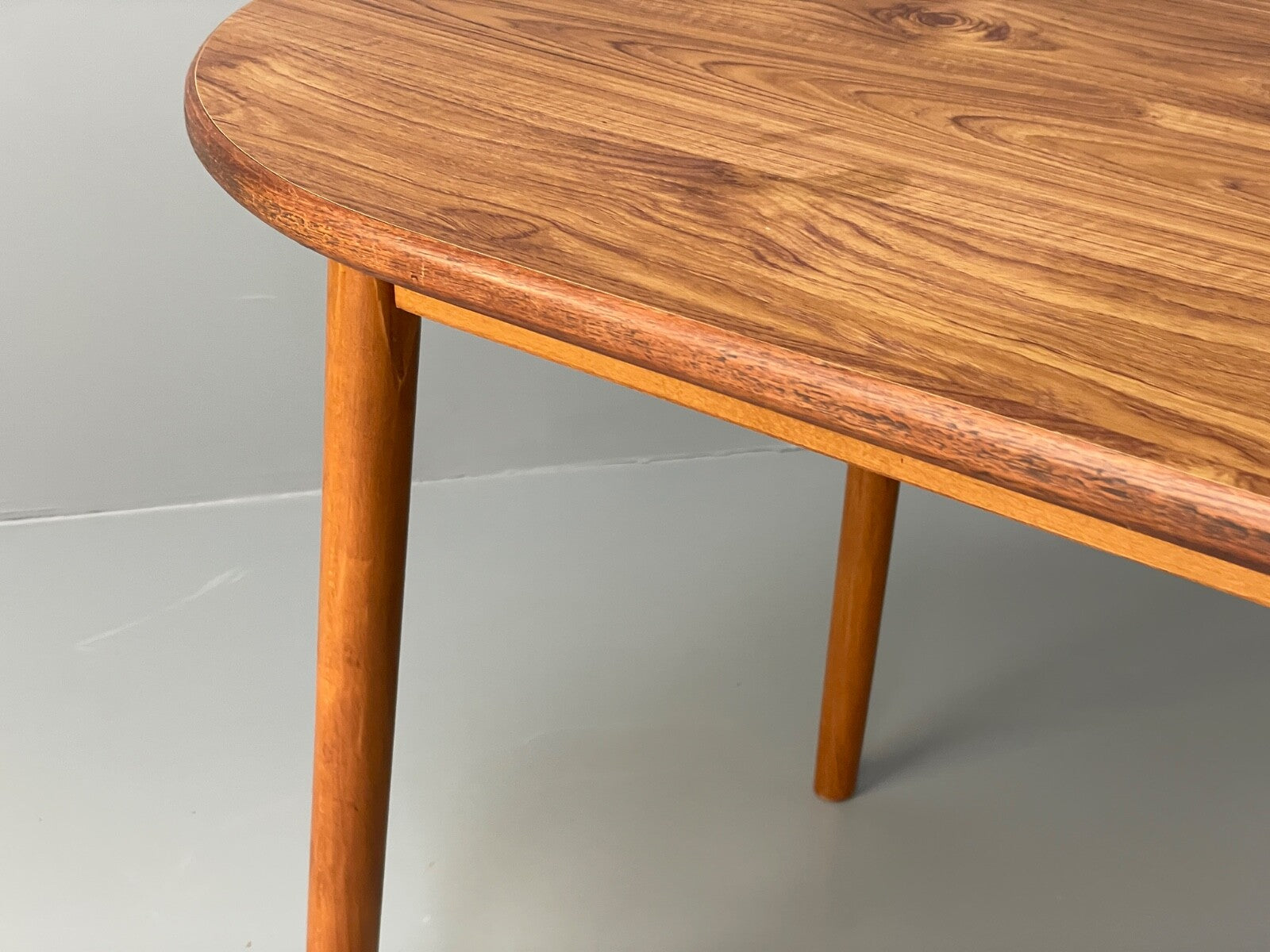 Vintage 1960s Dining Table Formica Beech Mid Century By P I Dinette EB9823 MWOO - UKDK FURNITURE