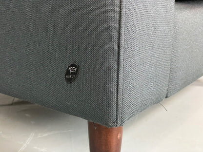 Vintage Danish Lounge Chair by Hurup Slate Grey Fabric Retro MCM EB6116 MNOR - UKDK FURNITURE