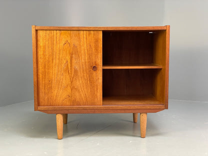 Vintage Danish Teak Cabinet 1970s Retro Sliding Doors Shelf EB9835 MWOO - UKDK FURNITURE