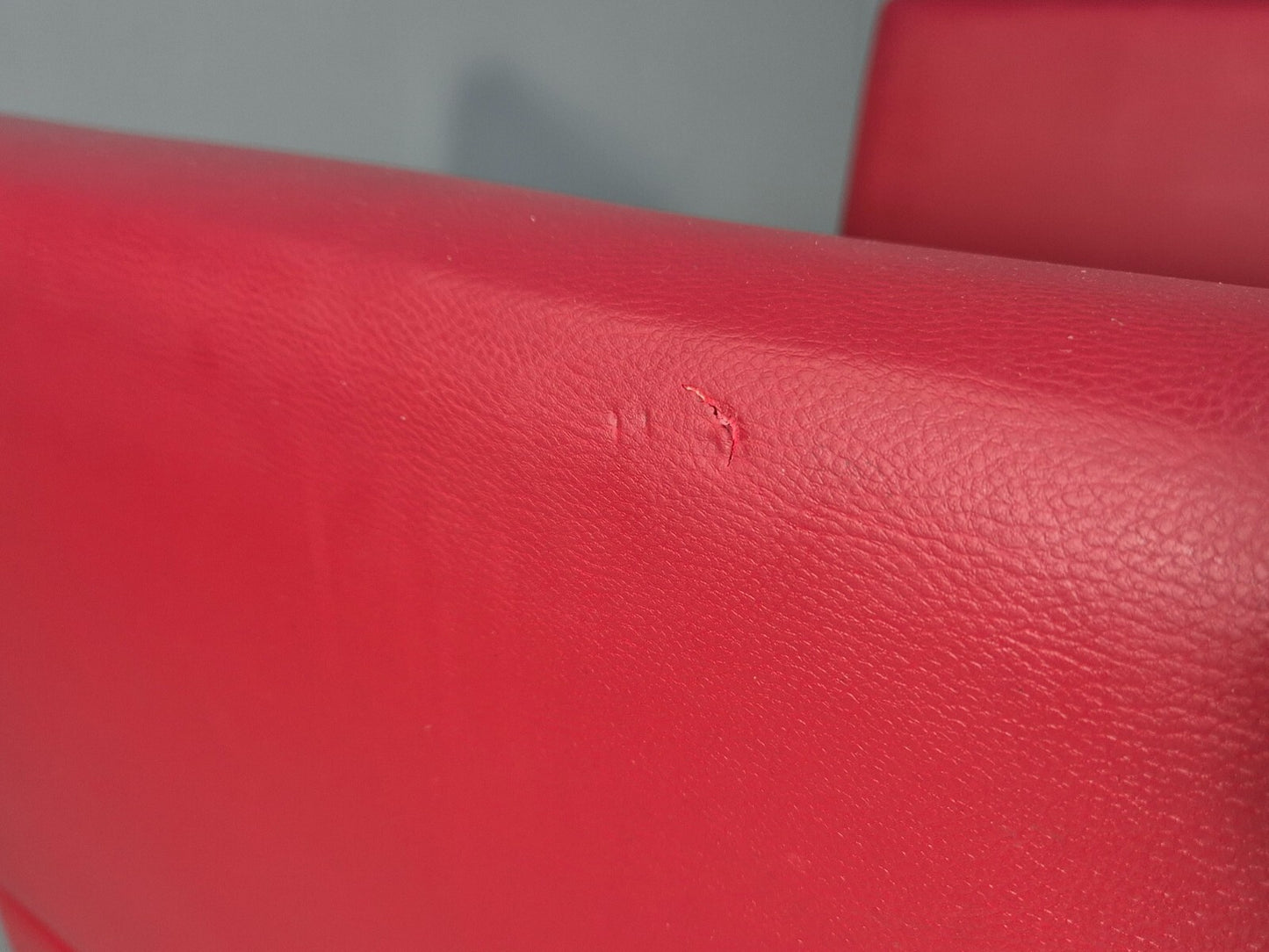 Vintage Red Vinyl Modern Design Lounge Chair Modus Brand Retro Style EB9409 MNOR - UKDK FURNITURE