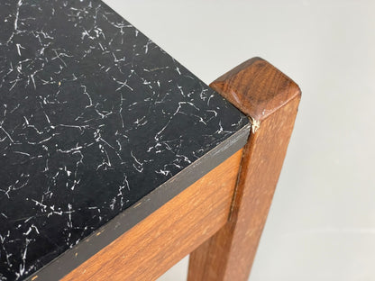 Vintage Teak Coffee Table - Guy Rogers 1960s Black Laminate Top  EB10955 MWOO8