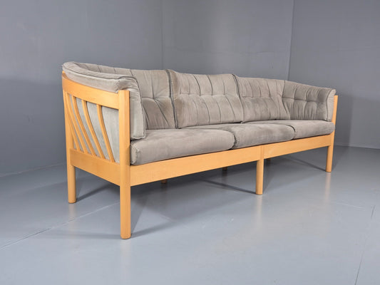 Vintage Three Seater Sofa 1980s Danish Nielaus Jeki Retro MCM EB11348 M3SS1