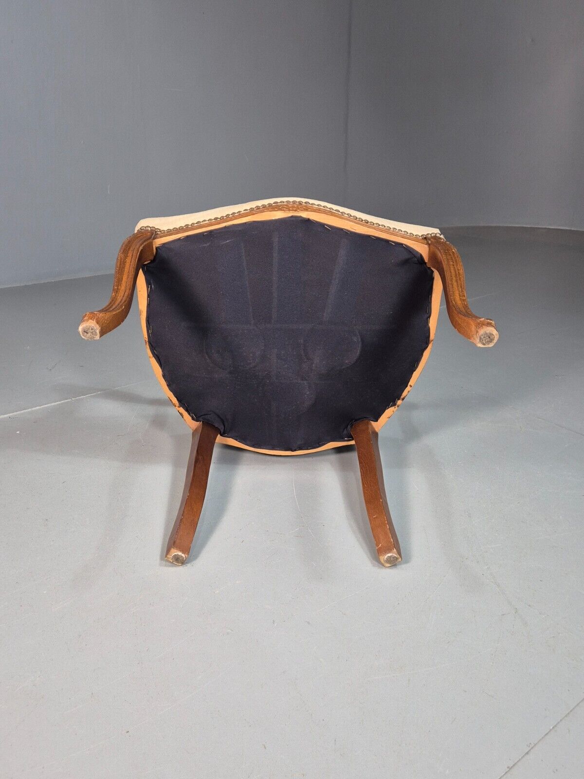 Vintage Danish Lounge Chair Fauteuil Floral Tapestry Hardwood Retro EB8083 VCAR - UKDK FURNITURE