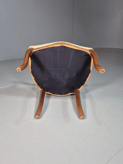 Vintage Danish Lounge Chair Fauteuil Floral Tapestry Hardwood Retro EB8083 VCAR - UKDK FURNITURE