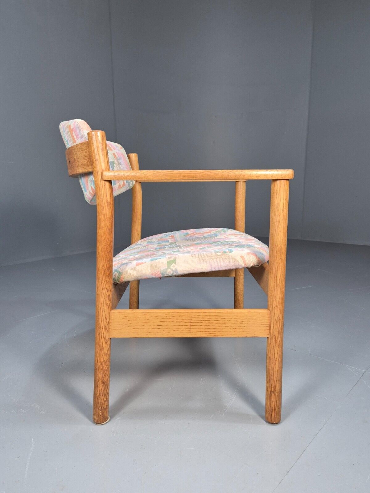 Vintage Danish Elbow Chair Oak Frame FDB Mobler Jorgan Baekmark MCM EB8896 VDIN - UKDK FURNITURE