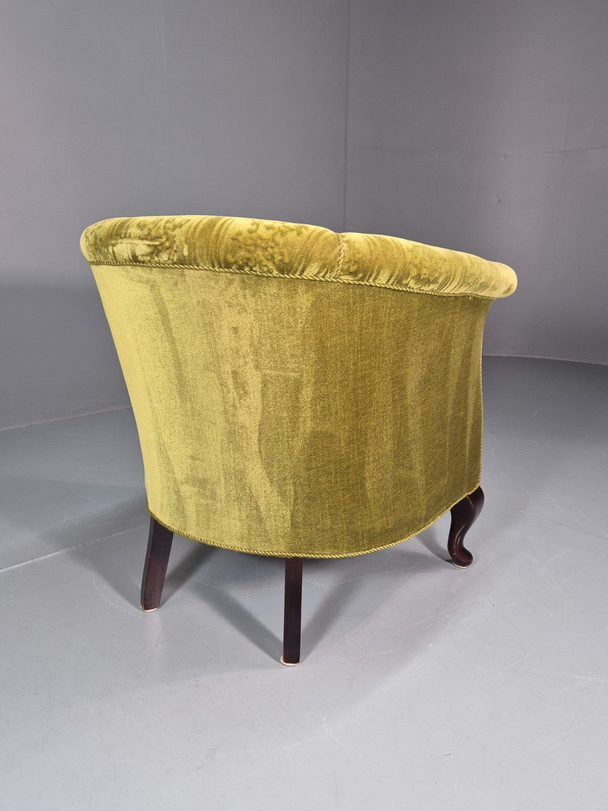 Vintage Art Deco Danish Tub Chair Green Moquette 1940s  EB10775 VCLO10