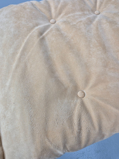 Vintage Mid Century Lounge Chair Faux Suede Upholstery REtro 1970s EB11299 MBEN13