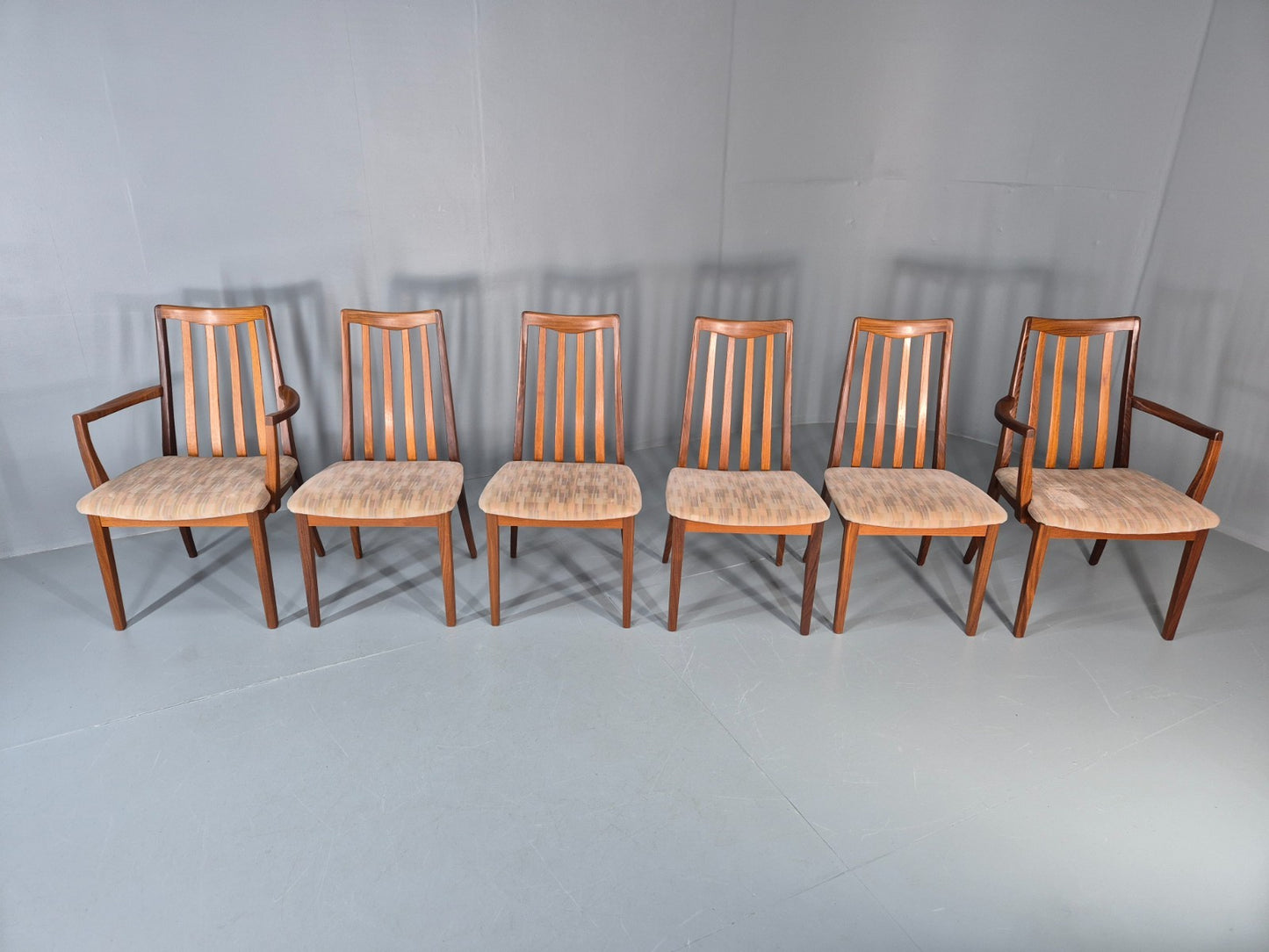 6 G Plan Dining Chairs High Back Fresco Range Red Badge 1980s Retro EB11251 VDIN2