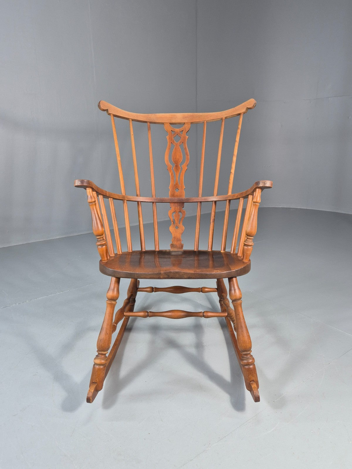 Vintage Rocking Chair Danish Windsor in Beech 1930s EB10760 VWOO1
