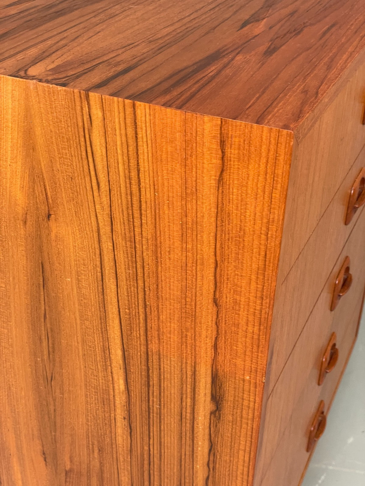 Vintage Chest Of Drawers 1970s Teak Danish Retro Round Handles EB11858 MWOO16