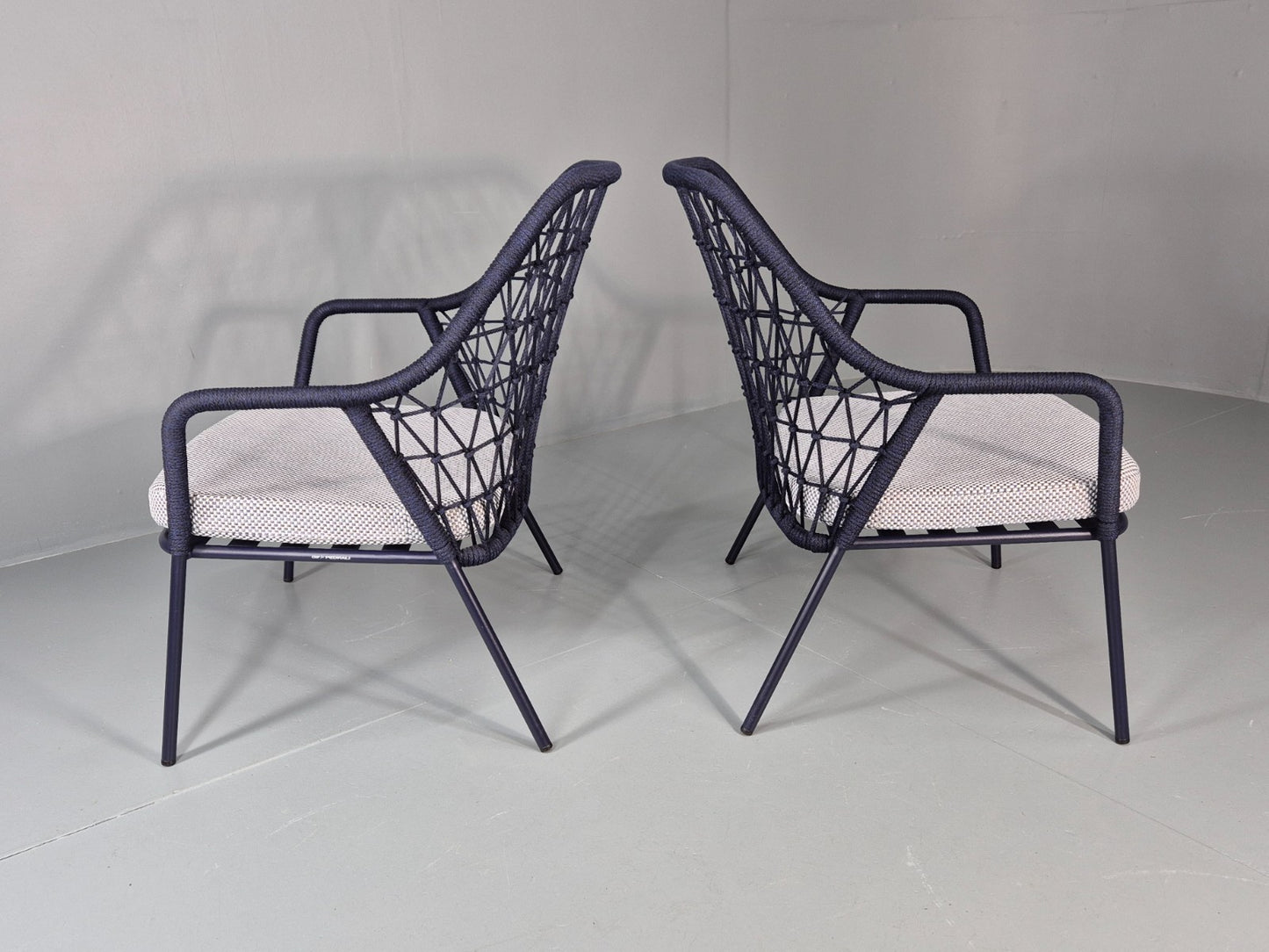 2 Pedrali Panarea 3679 Chairs Blue and Grey Modern Design EB11429 MNOR11