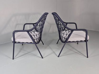 2 Pedrali Panarea 3679 Chairs Blue and Grey Modern Design EB11429 MNOR11