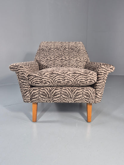 Mid Century Lounge Chair 1960s Danish Vintage with New Upholstery EB11534 MNOR2