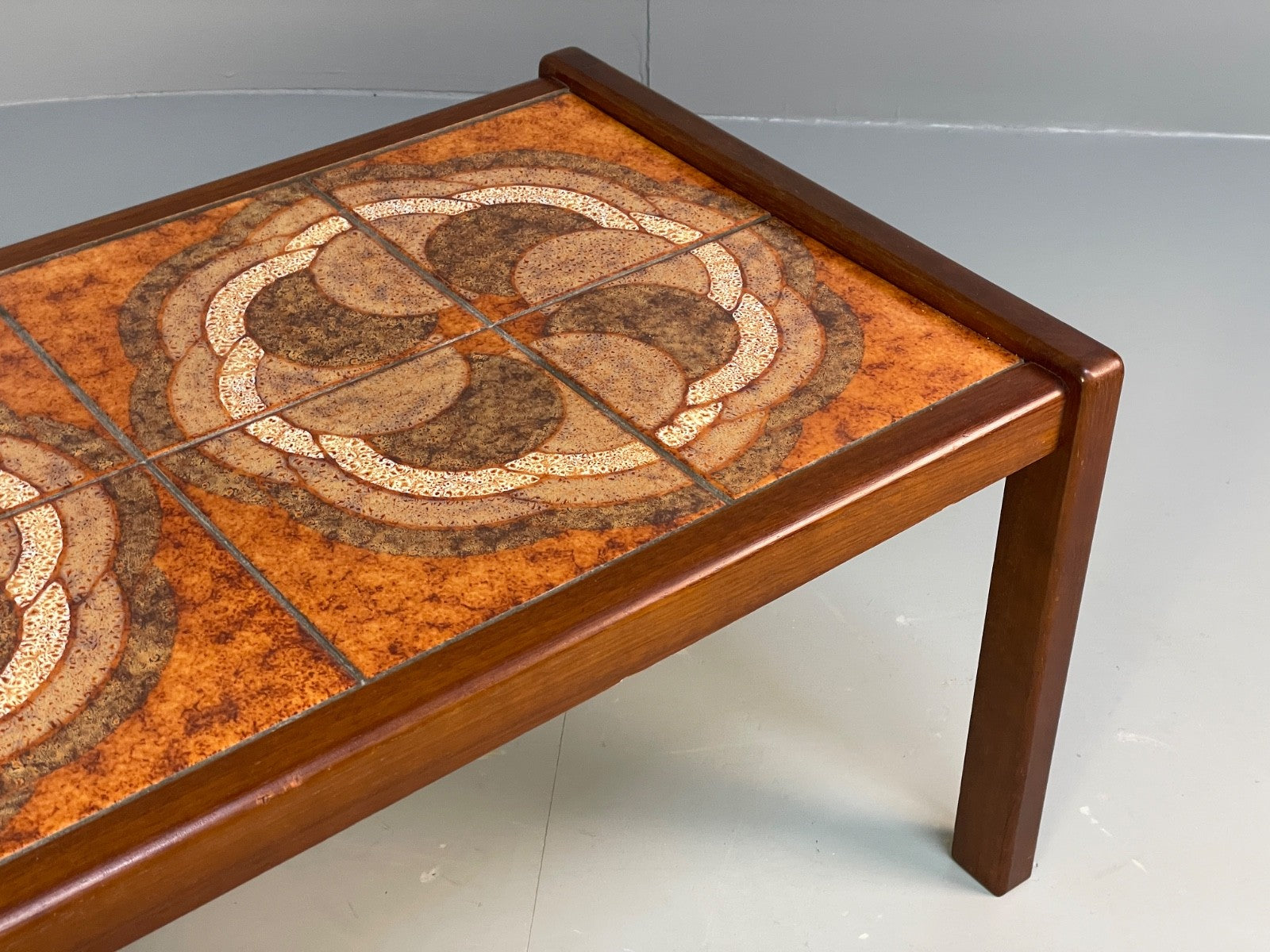 Vintage 1970s Tile Topped Teak Coffee Table Danish Retro Design EB9833 MWOO - UKDK FURNITURE