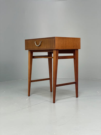 Vintage Meredew Bedside Cabinet Walnut Brass Mid Century 1950s EB9829 MWOO - UKDK FURNITURE