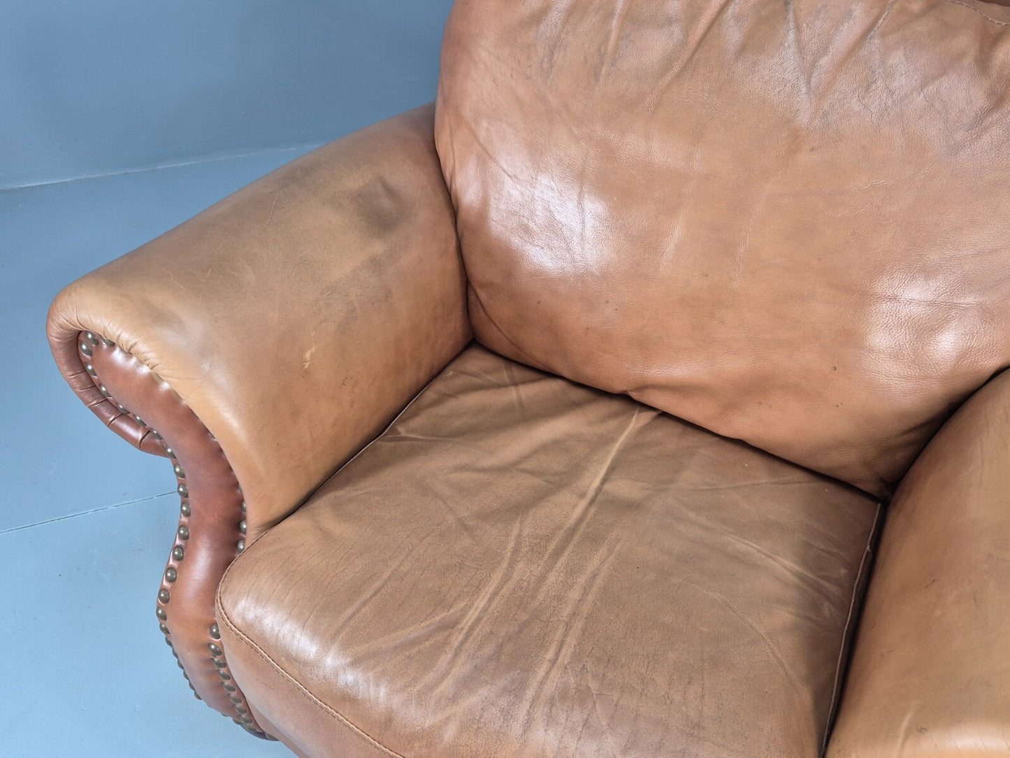 Vintage Leather Club Chair 1980s Danish Retro EB9642 VLEA - UKDK FURNITURE