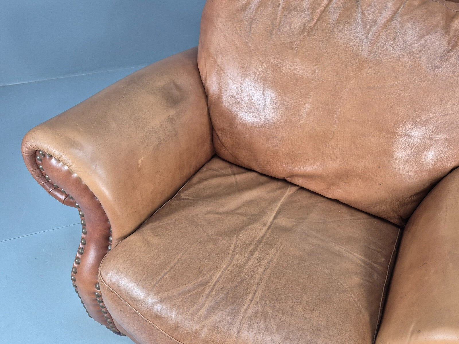 Vintage Leather Club Chair 1980s Danish Retro EB9642 VLEA - UKDK FURNITURE