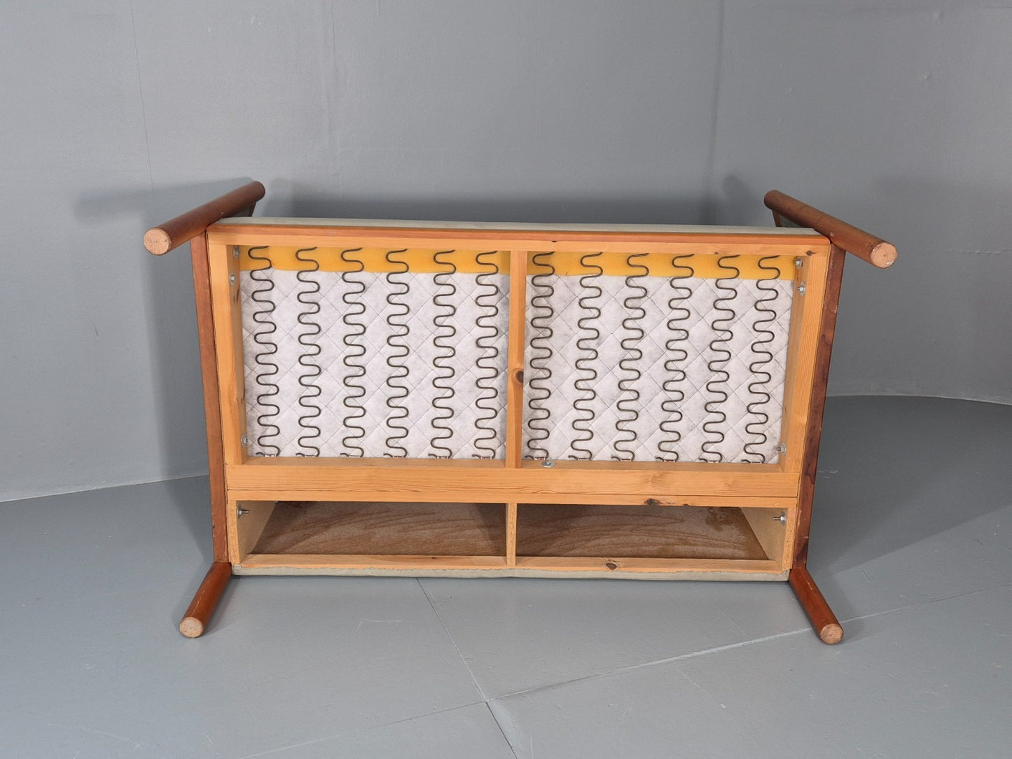 Vintage 2 Seat Settee Mid Century Danish Design Beech Wood Frame EB10508 M2SS7