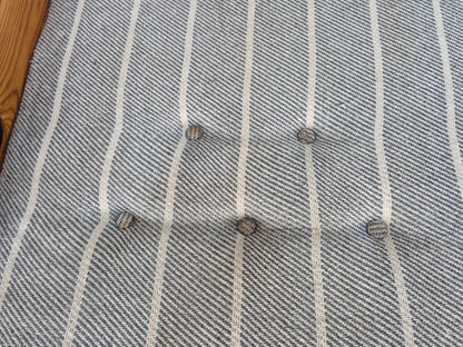 Vintage 3 Seater Pine Sofa Danish 1970s Retro Design Grey Striped EB9373 M3SS - UKDK FURNITURE
