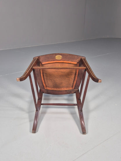 Antique Single Mahogany Chair ivorine inlay Edwardian Trevor Page  EB10641 VDIN4