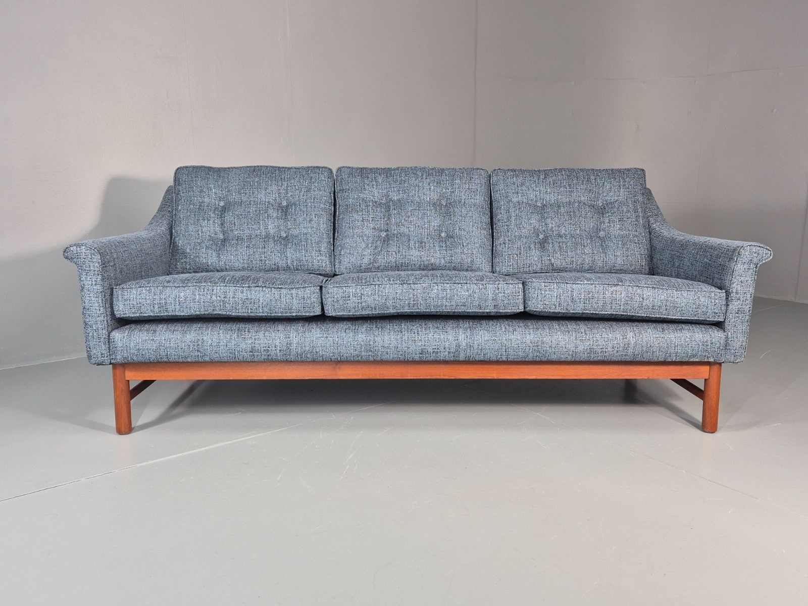 Vintage Three Seater Sofa 1960s Danish New Upholstery Mid CenturyEB11479 M3SS3