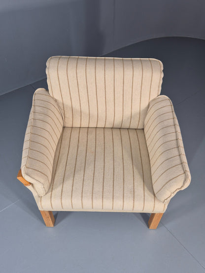 1970s Lounge Chair Vintage Denmark Nielaus Cream Wool MCM Retro EB11307 MNOR2
