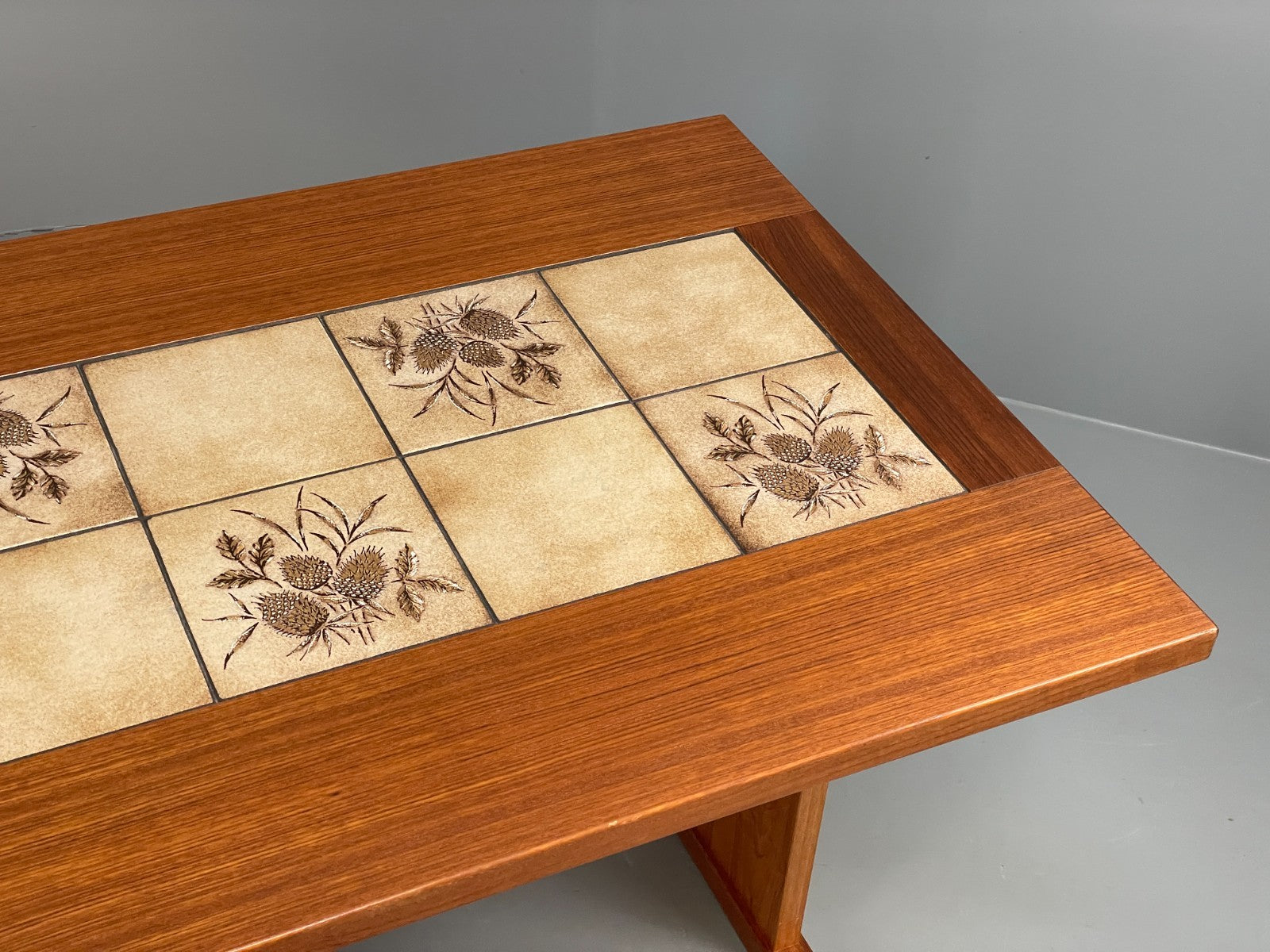 Vintage Teak Dining Table Tile Topped Danish Drop Leaf 1980s EB11563 MWOO4